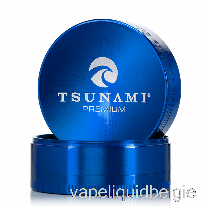 Vape België Tsunami 3,9inch 4-delige Verzonken Top Grinder Blauw (100mm)